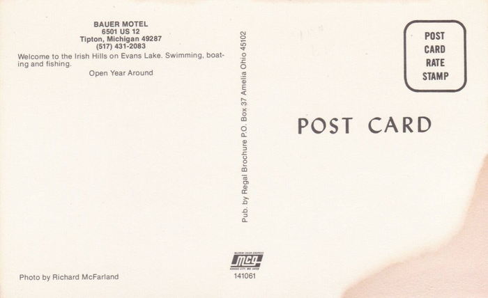 Bauer Motel - Old Postcard (newer photo)